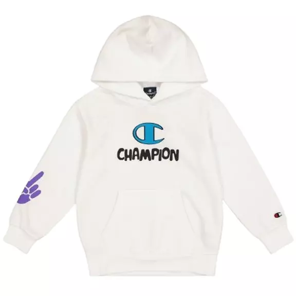 Champion Kids Graphic Fleece Hoodie "White"