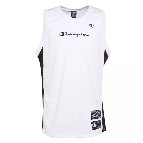 Champion Legacy Basketball Big Logo Tank Top "White"