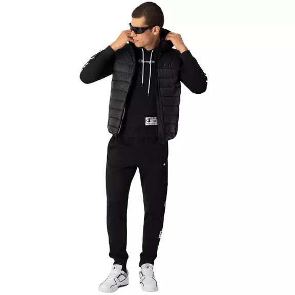 Champion Legacy Basketball Contrast Details Fleece Hoodie "Black"