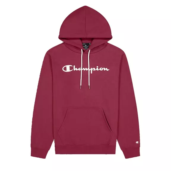Champion Script Logo Print Cotton Terry Hoodie "Dark Purple"