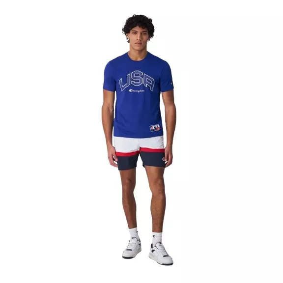 Champion Sport Lifestyle Basketball USA Logo Comfort Fit T-Shirt "Nautical Blue"