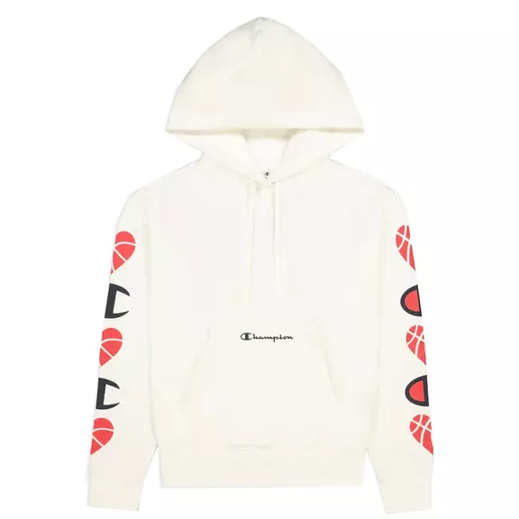 Champion Wm´s Legacy Logo Sleeves Love Hoodie "White"
