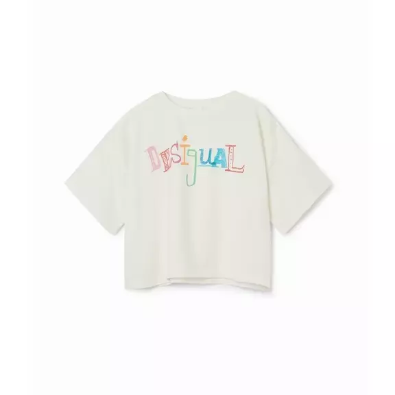 Desigual Girls Multicolour Logo T-shirt "White"
