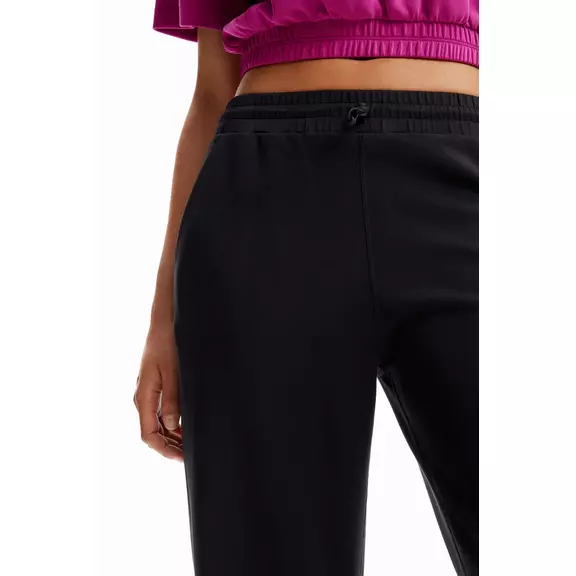 Desigual Wide-leg Sport Trousers "Black"