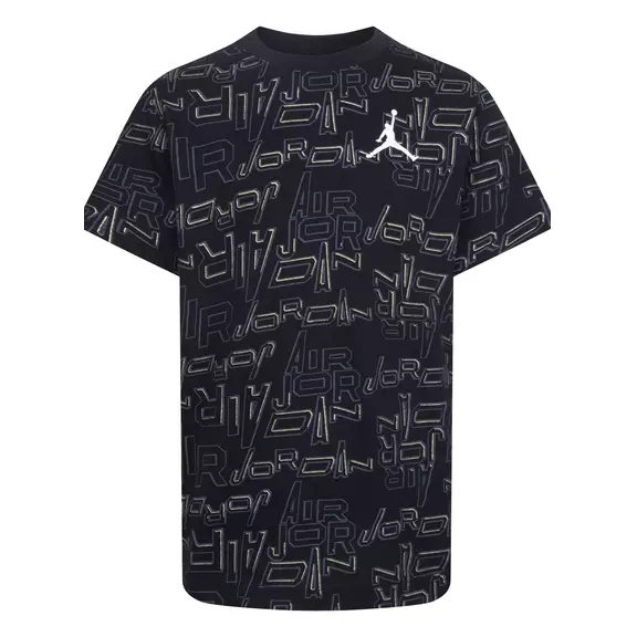 Jordan Kids Air JDB Clear Lane AOP Logo T-shirt "Black"