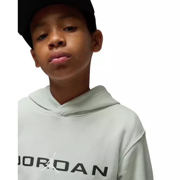 Jordan Kids Baseline Pullover Hoodie "LT Silver"
