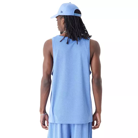 New Era Arch Logo Mesh Tank Top "Blue"
