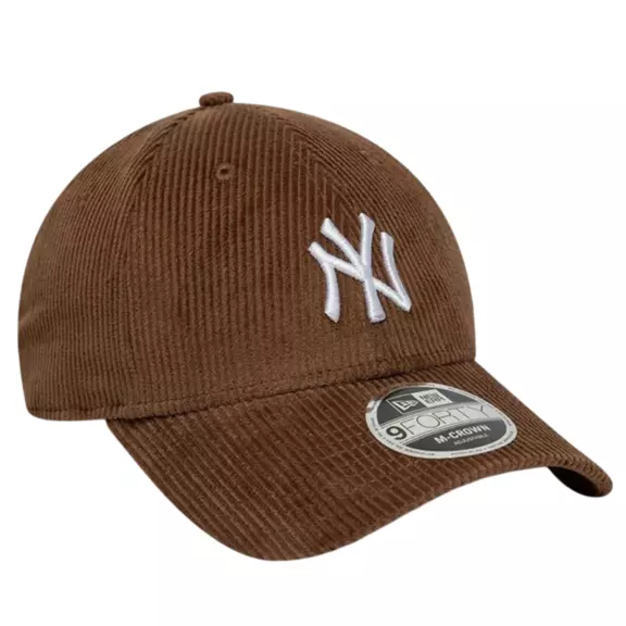 New Era MLB NY Yankees Cord 9FORTY M-Crown Adjustable Cap "Brown"