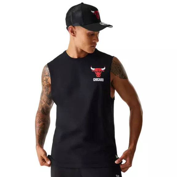 New Era NBA Chicago Bulls Graphic Sleeveless T-Shirt "Black"