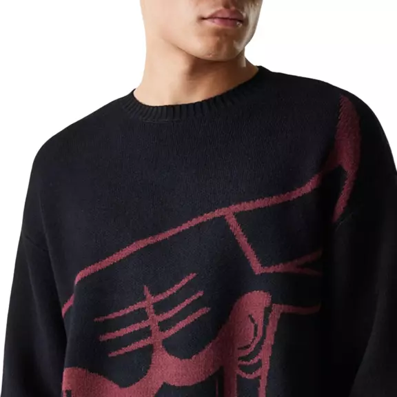 New Era NBA Chicago Bulls Knit Oversized Sweater "Black"