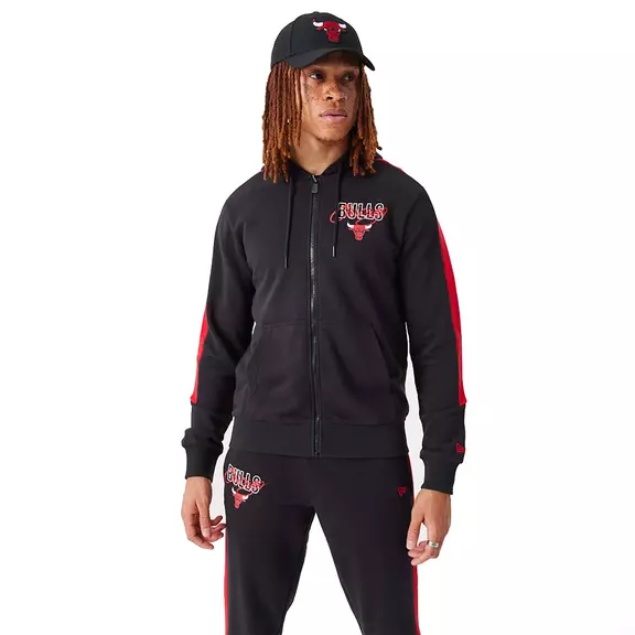 New Era NBA Chicago Bulls NBA Script Logo FZ Hoodie