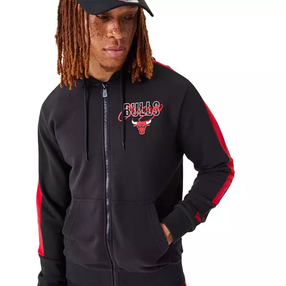 New Era NBA Chicago Bulls NBA Script Logo FZ Hoodie