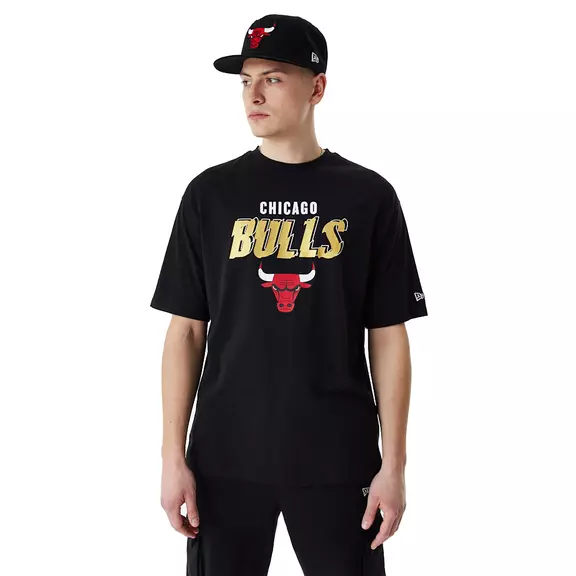 New Era NBA Chicago Bulls Team Script Oversized T-Shirt