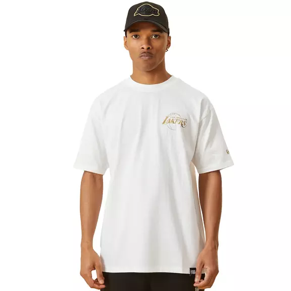 New Era NBA L.A Lakers Metallic Gold Print T-Shirt
