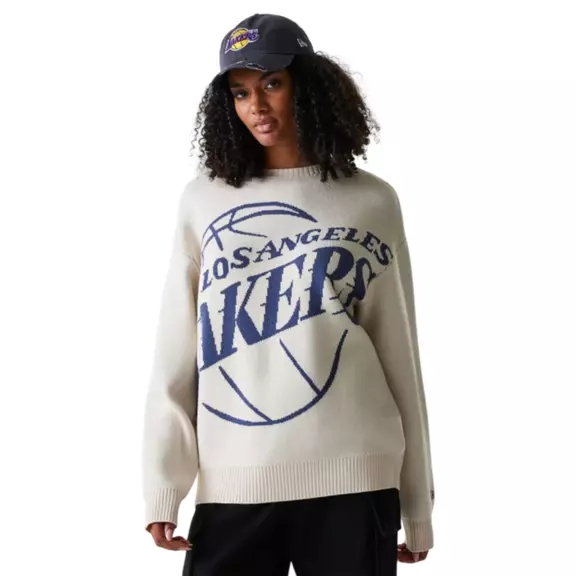 New Era NBA LA Lakers Knit Oversized Sweater "Light Beige"