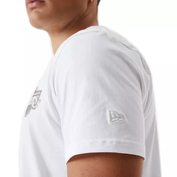 New Era NBA Los Angeles Lakers Metallic Tee "White-Silver"