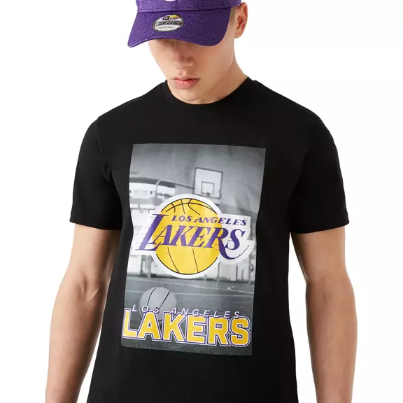 New Era NBA Los Angeles Lakers Photographic "Black" Tee