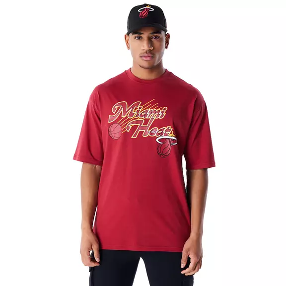 New Era NBA Miami Heat Script Oversized T-Shirt