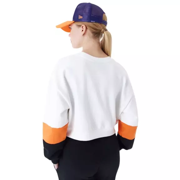 New Era NBA Phoenix Suns Womens Colour Block Crop Crew Neck Sweatshirt