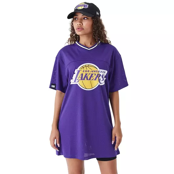 New Era NBA Team LA Lakers Womens Mesh Dress T-shirt