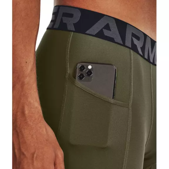 Short long HeatGear® à poches "Marine OD Green"