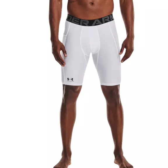 Short long HeatGear® Pocket "Blanc"