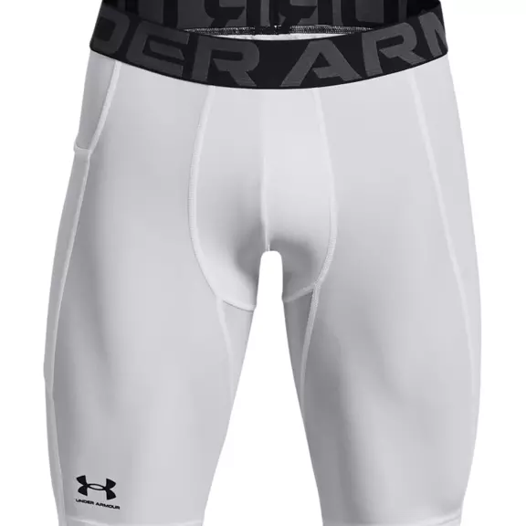 Short long HeatGear® Pocket "Blanc"