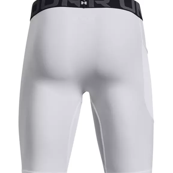 Short long HeatGear® Pocket "Blanc"