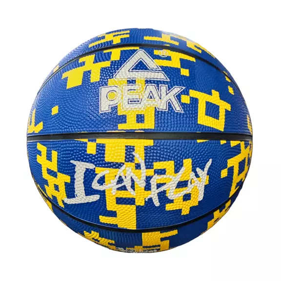Peak Basketaball Ball "I Cam Play Blue-Yellow" (Size 7)