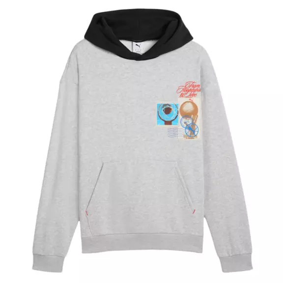 Puma Basketball Hooptopia Graphic Hoodie "Light Gray"