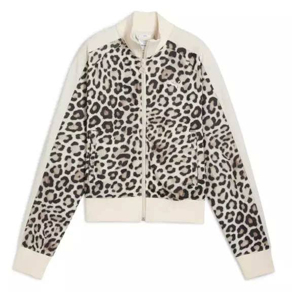 Puma T7 LEO LUXE AOP Short Track Jacket "Alpine Snow-Ice Coffee"