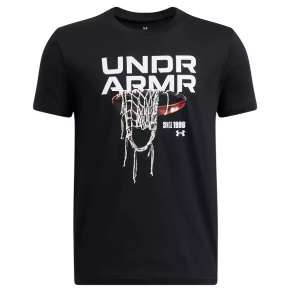 UA Boys' Basketball Hoops Net Short Sleeve Tee "Black"