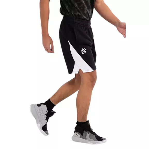 UA Men's Curry Splash Fleece Shorts "Black"