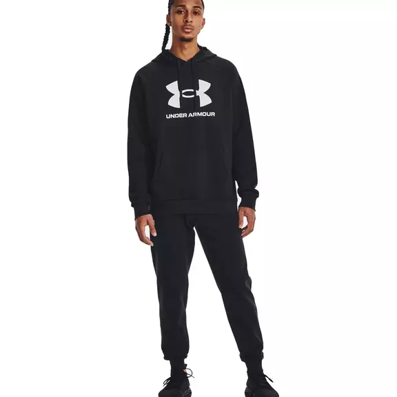 UA Men's Rival Fleece Logo Hoodie "Black"