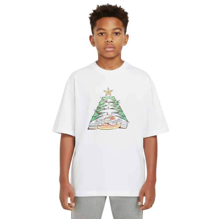 Adidas Anthony Edwards XMAS Junior Tee "White"