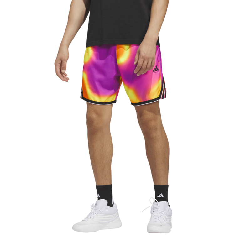 Adidas Basketball Crazylite AOP 6 Short "Lucid Pink-Yellow"