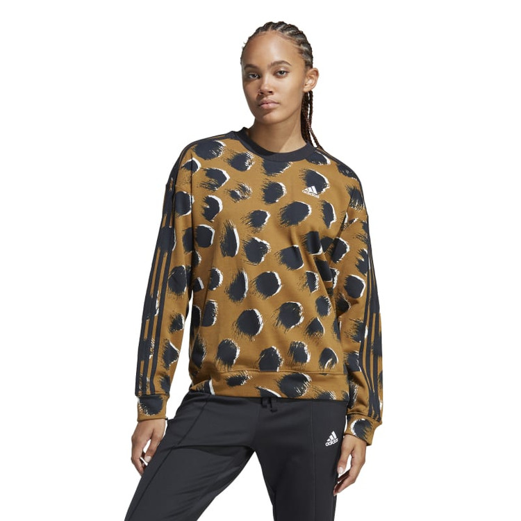 Ajouter au panier Adidas Essentials 3-Stripes Animal Print Sweatshirt Adidas Essentials 3-Stripes Animal Print Sweatshirt