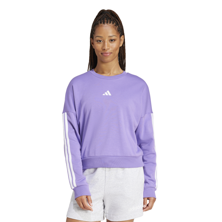 Adidas Essentials 3-Stripes French Terry Sweatshirt "Purple"