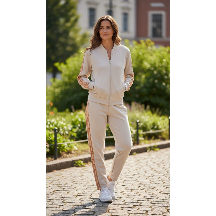Adidas Essentials 3-Stripes Track Suit "Beige"