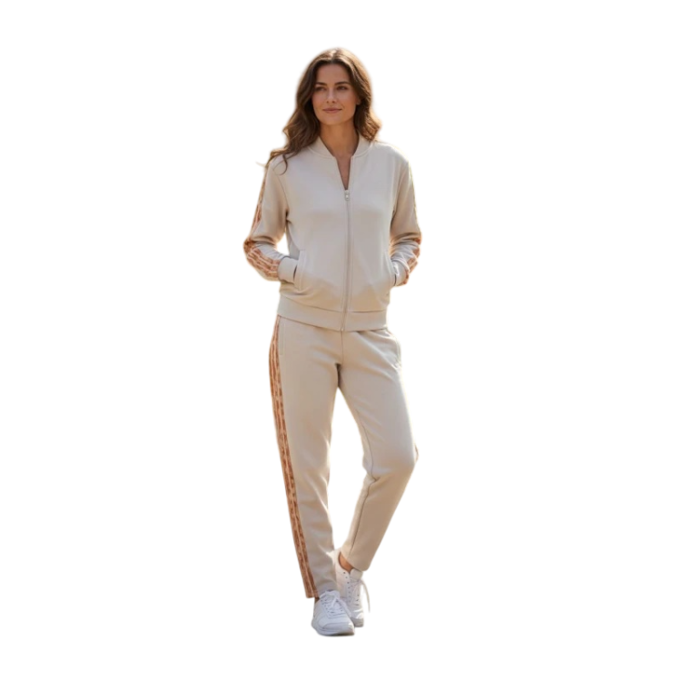 Adidas Essentials 3-Stripes Track Suit "Beige"