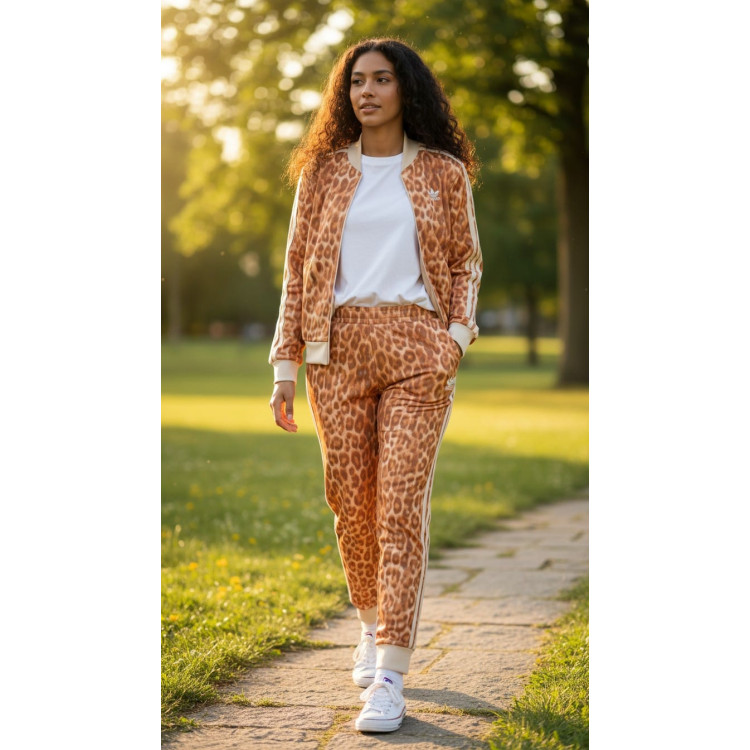 Adidas ESSENTIALS 3-STRIPES Tracksuit ANIMAL AOP "wonder alumina"