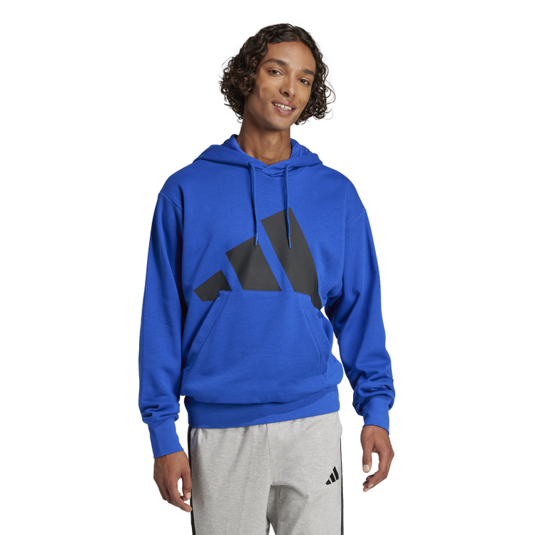 Adidas Essentials Big Logo French Terry Hoodie "Blue"