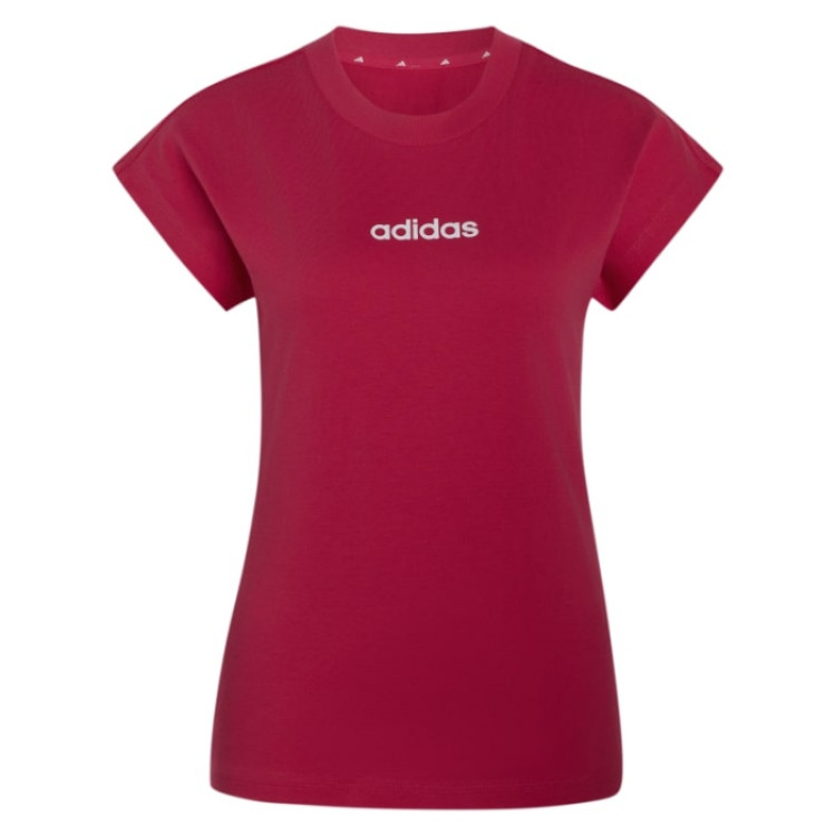 ADIDAS Essentials Linear Cotton T-Shirt "Pink"