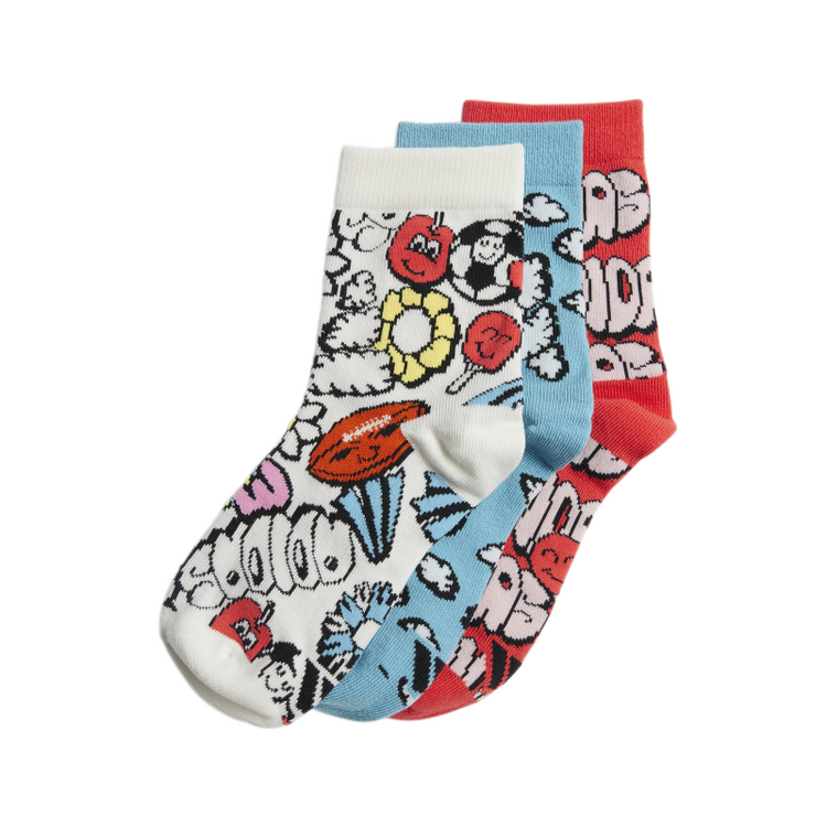Adidas Fun Socks 3 Pairs Kids "semi lucid"