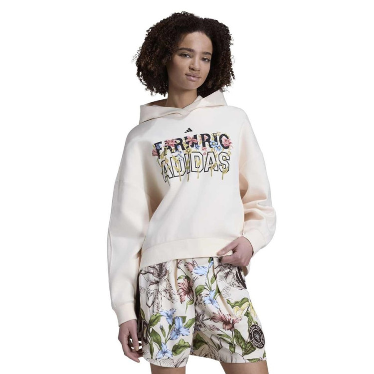Adidas x Farm Rio Hoodie "Ecru Tint-Shadow Brown-Multicolor"