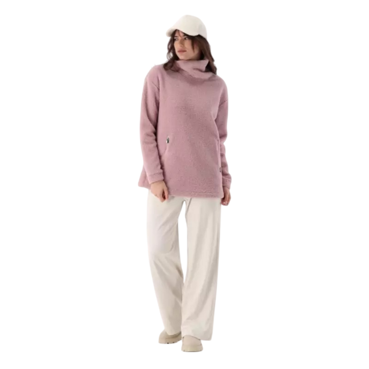 Campagnolo Women's faux fur teddy sweatshirt "Romantic Rose"