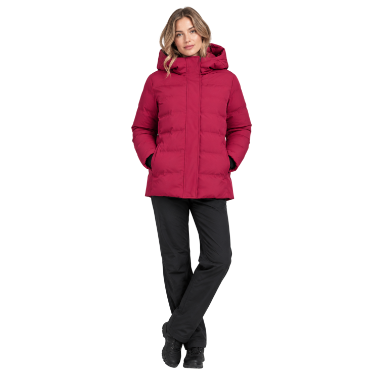 Campagnolo Women's padded down jacket with hood "Amaranto"