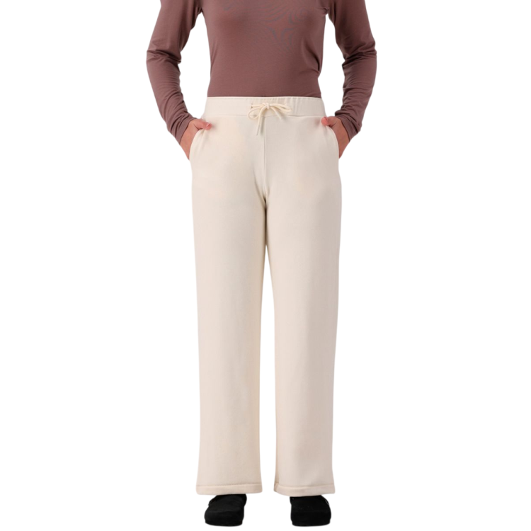 Campagnolo Women's wide trousers in warm fleece "Avorio"