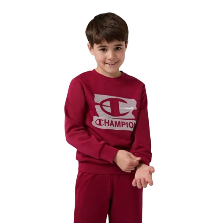 Champion Kids Graphic Crew Neck Sweatshirt "Red"