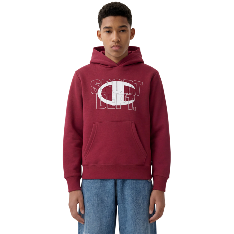 Champion Kids Graphic Logo Powerblend Fleece Hooded "Bordeaux"
